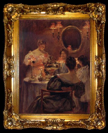 framed  Irving R.Wiles Russian Tea, ta009-2